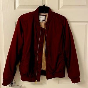 Old Navy Burgundy Bomber Jacket